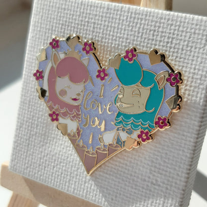 Reese & Cyrus Heart // Animal Crossing Enamel Pin // Discontinued