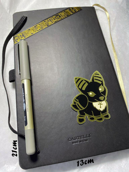 Anubis Glossy Gold Metallic Sticker - 2.5"