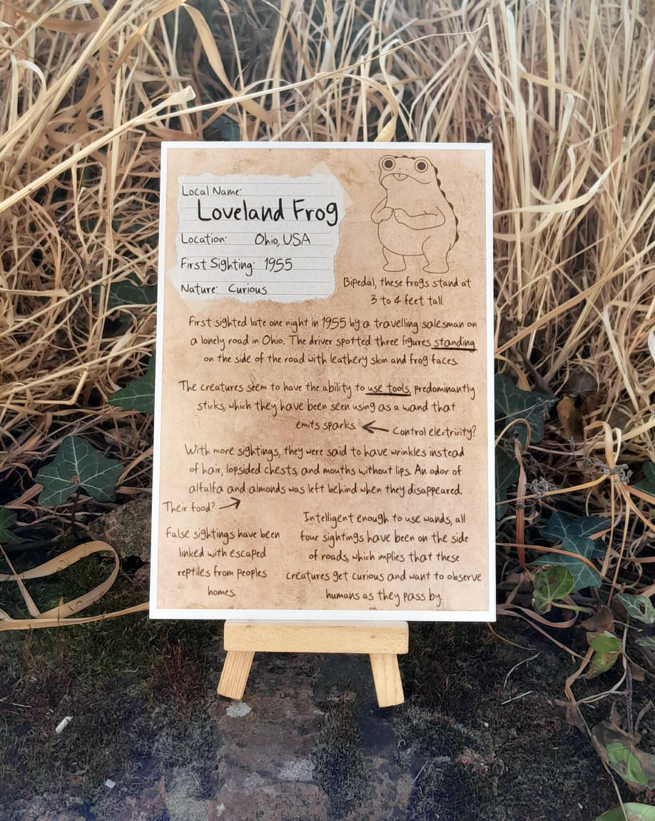 Loveland Frog Enamel Pin - Cryptid Series