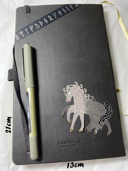 Sleipnir Glossy Silver Metallic Sticker - 2.5"