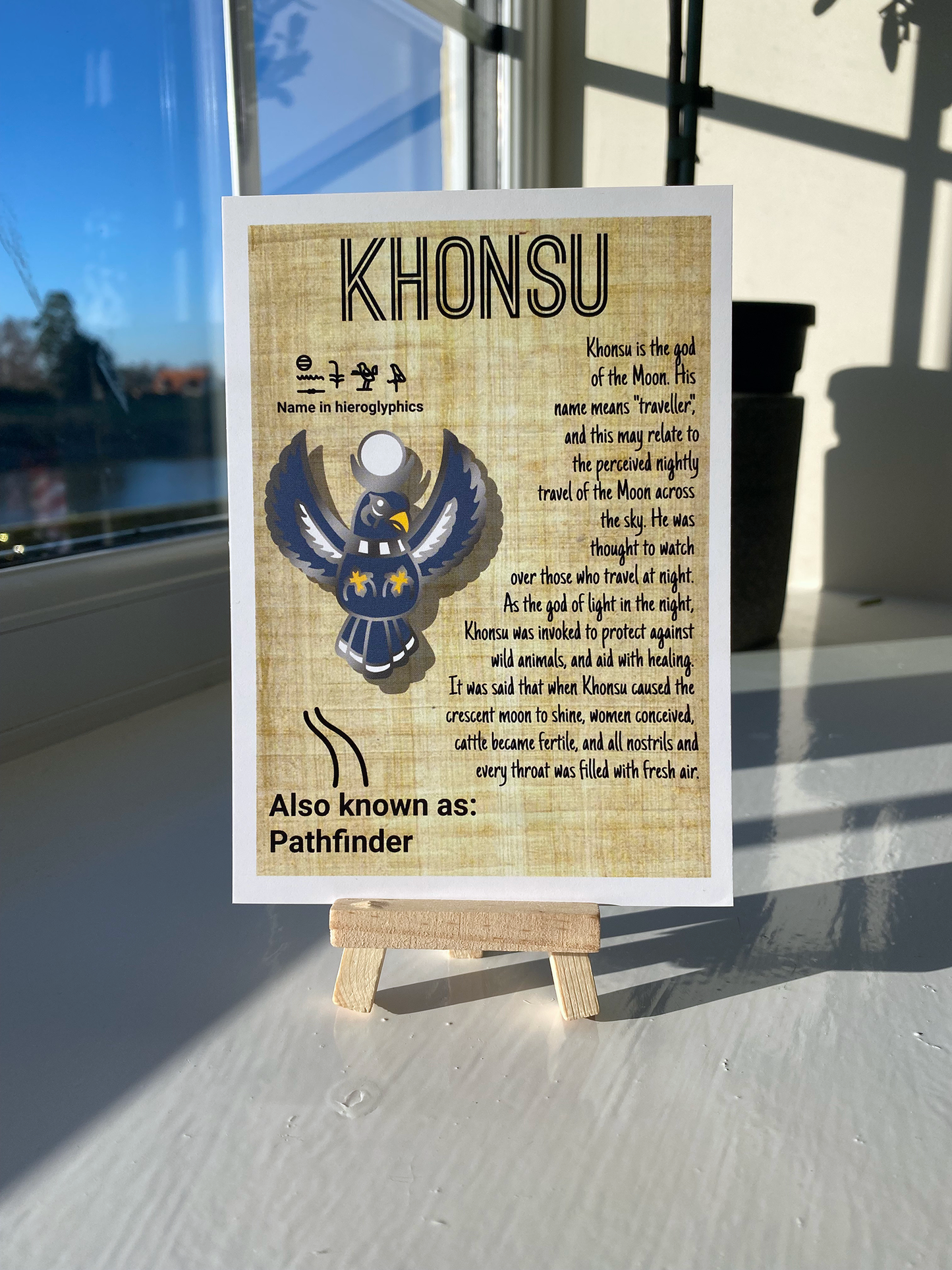 Khonsu Falcon // Egyptian God Enamel Pin