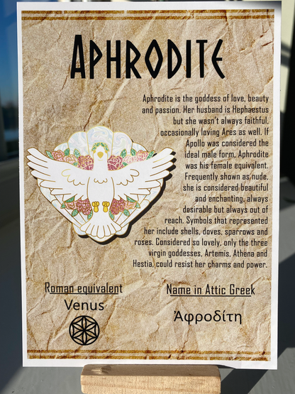 Aphrodite Dove // Greek Goddess Enamel Pin