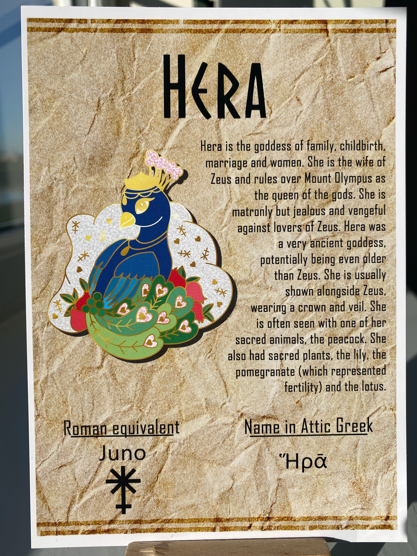 Hera Peacock // Greek Goddess Enamel Pin