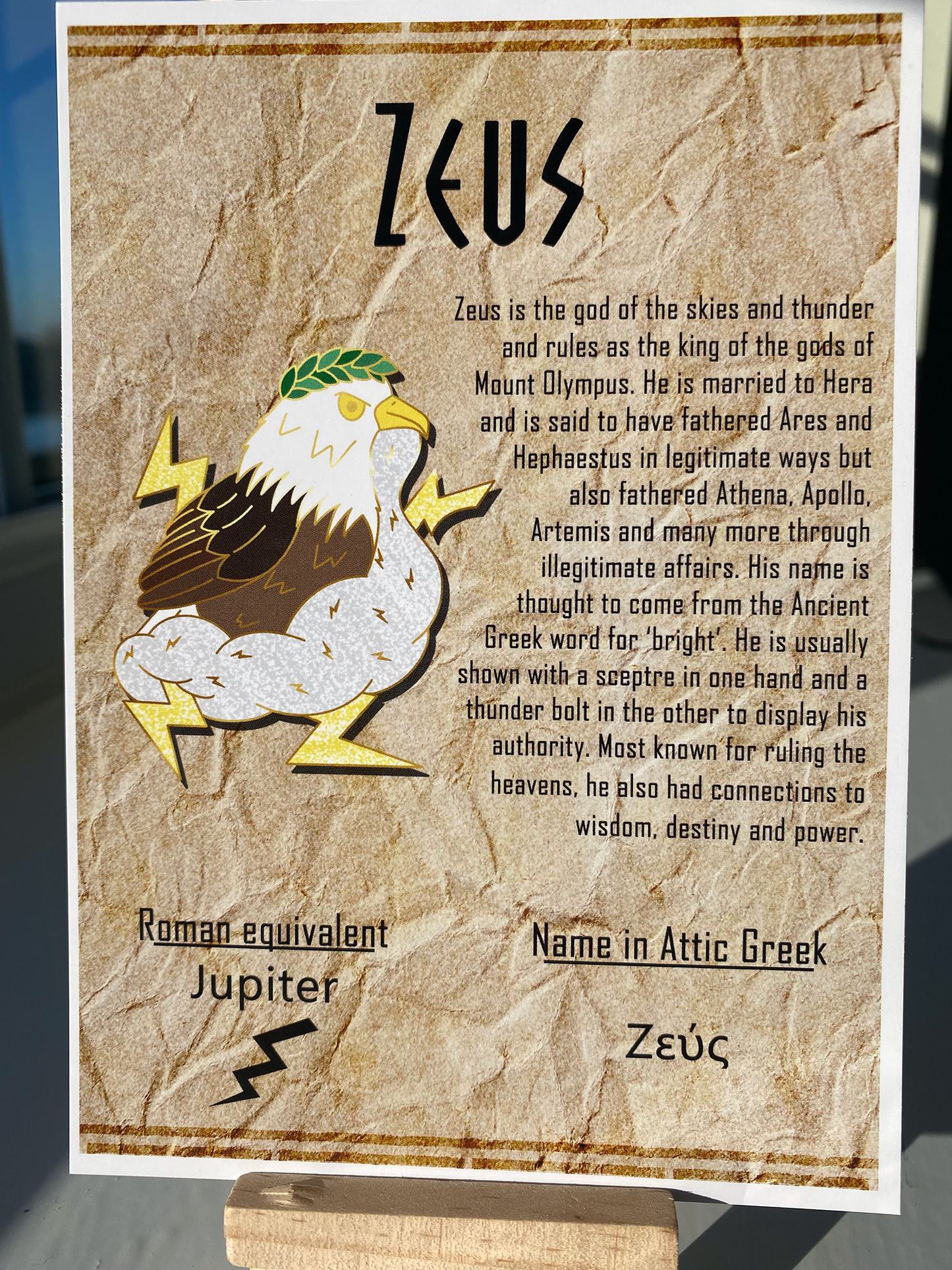 Zeus Eagle // Greek God Enamel Pin