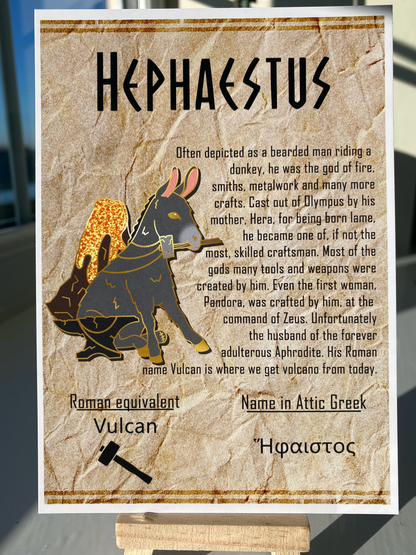 Hephaestus Donkey // Greek God Enamel Pin