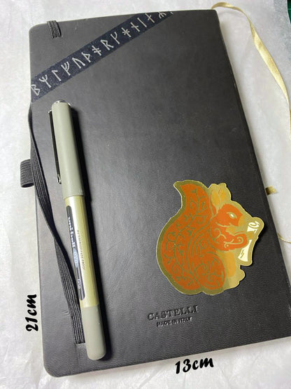 Ratatoskr Glossy Gold Metallic Sticker - 2.5"