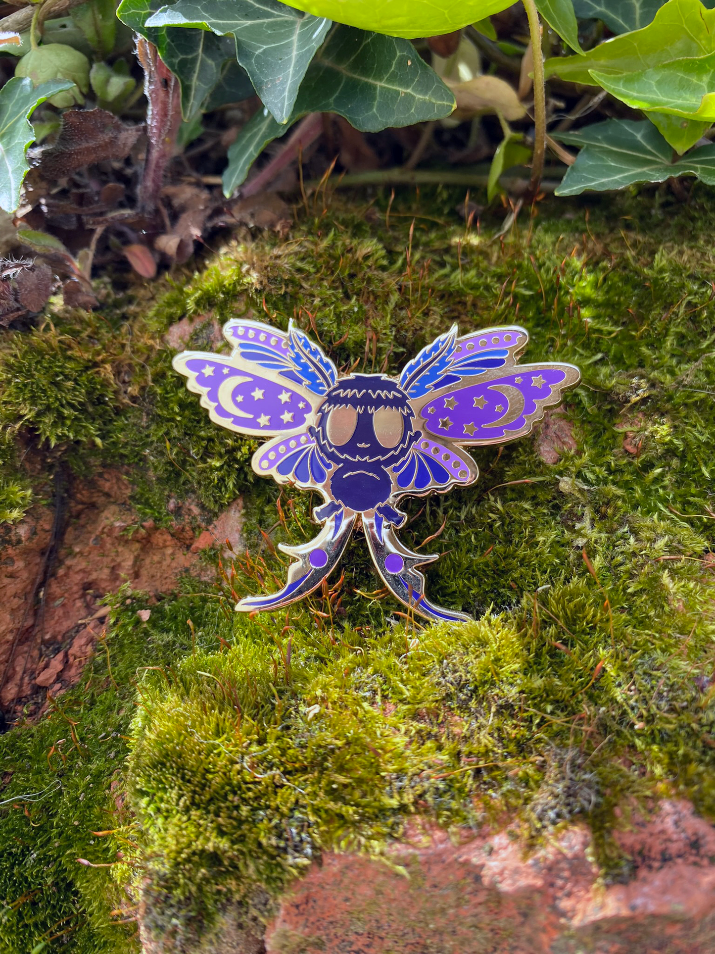 Blue/Purple Moth Enamel Pin