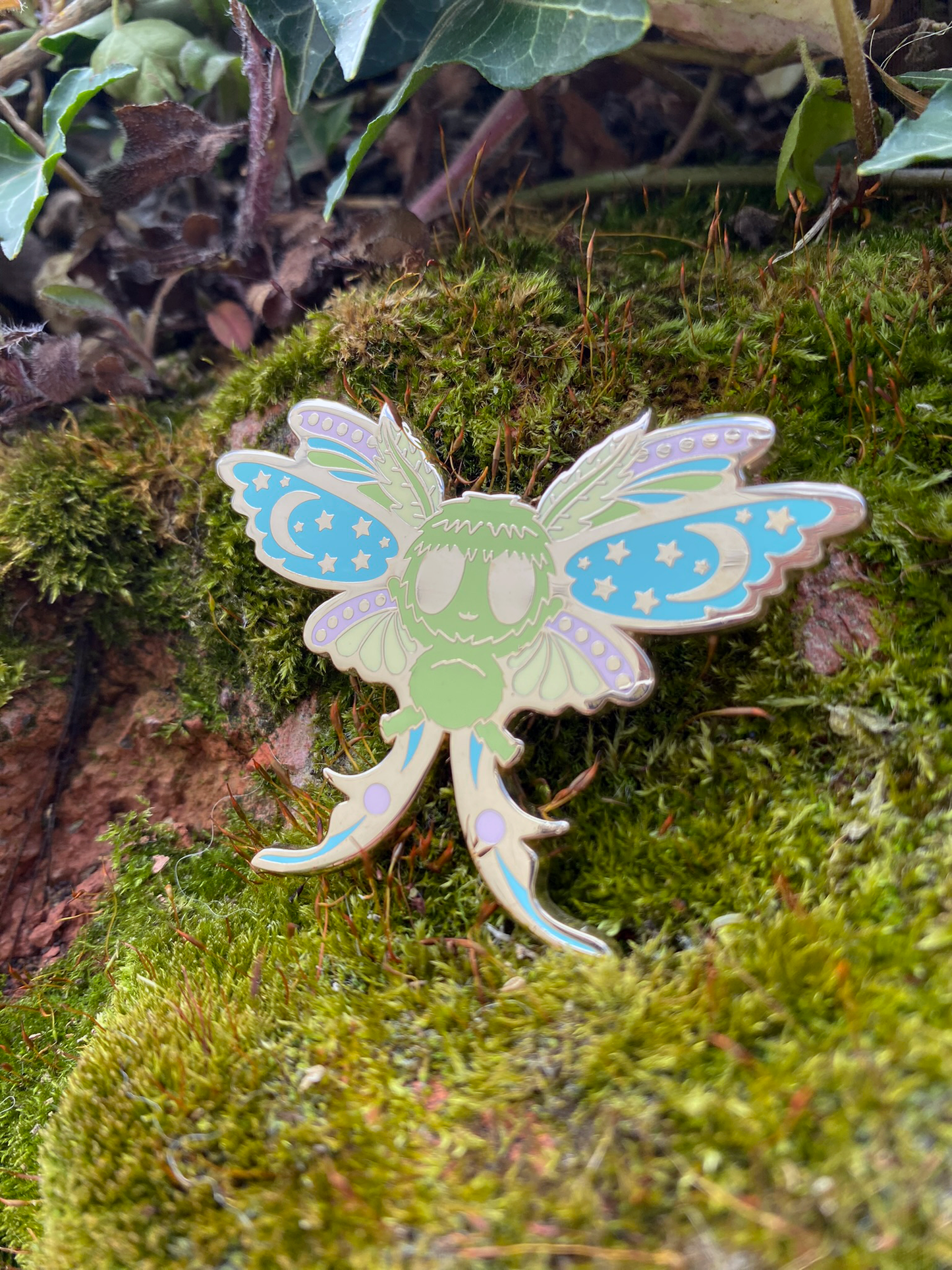 Luna Pastel Moth Enamel Pin