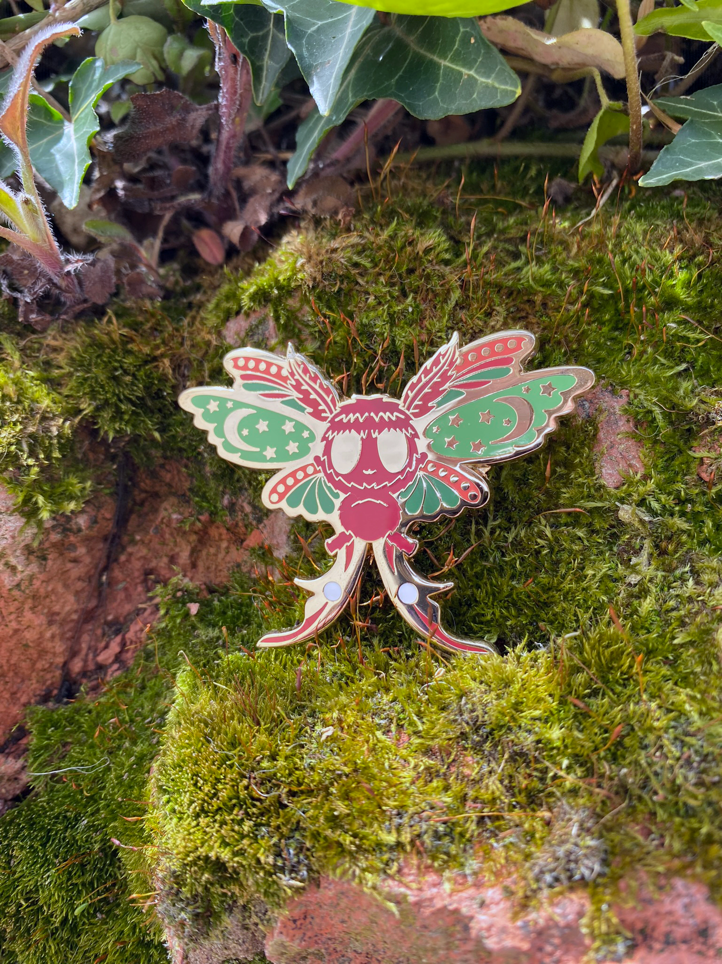 Christmas/Holidays Moth Enamel Pin