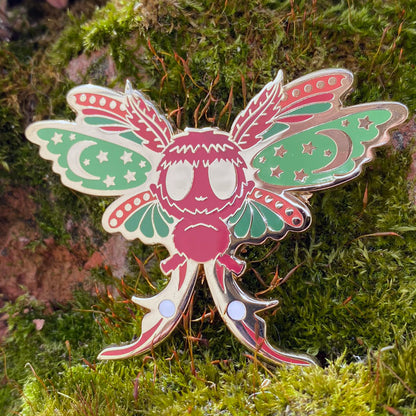 Christmas/Holidays Moth Enamel Pin