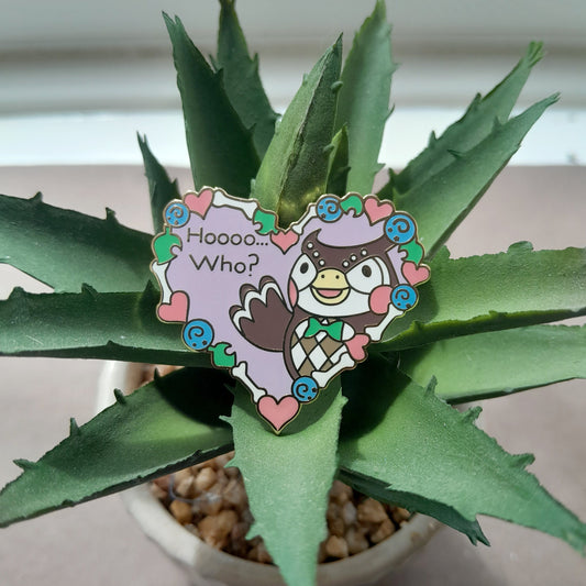 Blathers Heart // Animal Crossing Enamel Pin // Discontinued