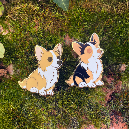 Corgi Enamel Pin