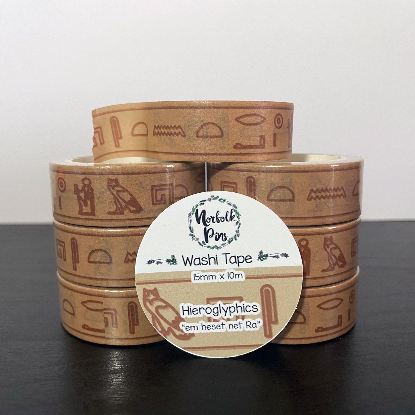 Egyptian Hieroglyphs Washi Tape - 15mm x 10m