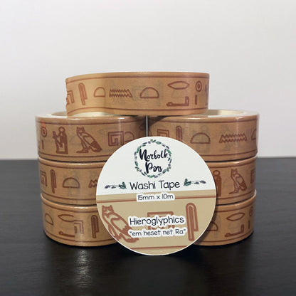 Egyptian Hieroglyphs Washi Tape - 15mm x 10m