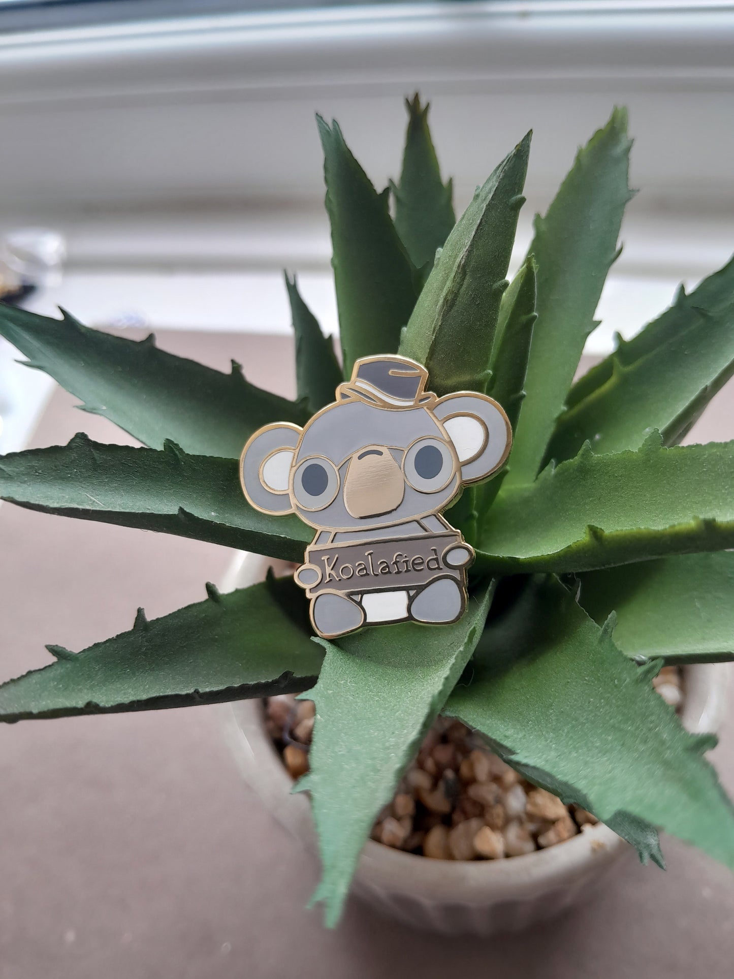 Cute Koala Koalafied // Graduation // Promotion Gift // Hard Enamel Pin // 30mm Tall // Gold Plated Metal