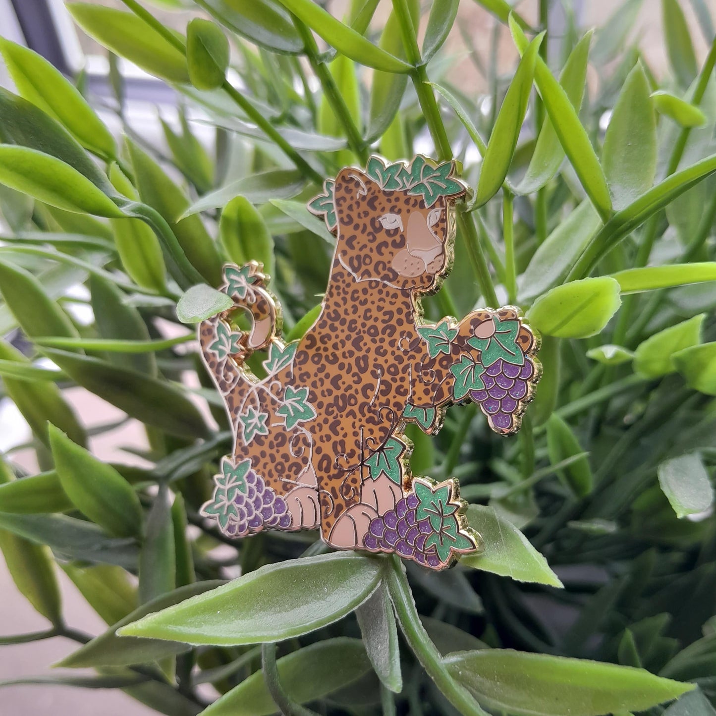 Dionysus Leopard // Greek God Enamel Pin