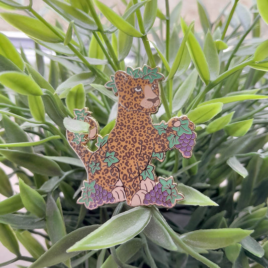 Dionysus Leopard // Greek God Enamel Pin