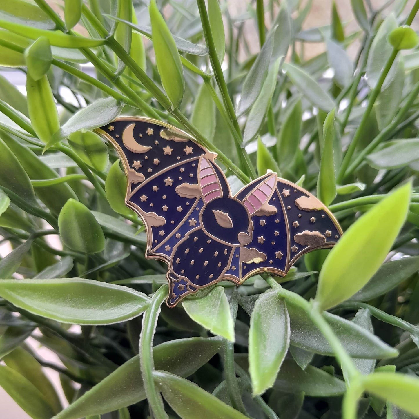 Nyx Bat Gold // Greek Goddess Enamel Pin