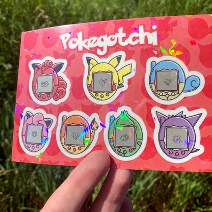 Holographic Pokegotchi Sticker Sheet