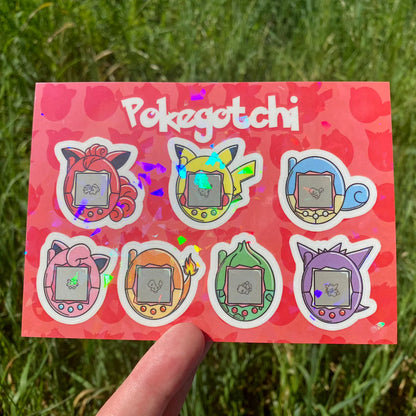 Holographic Pokegotchi Sticker Sheet