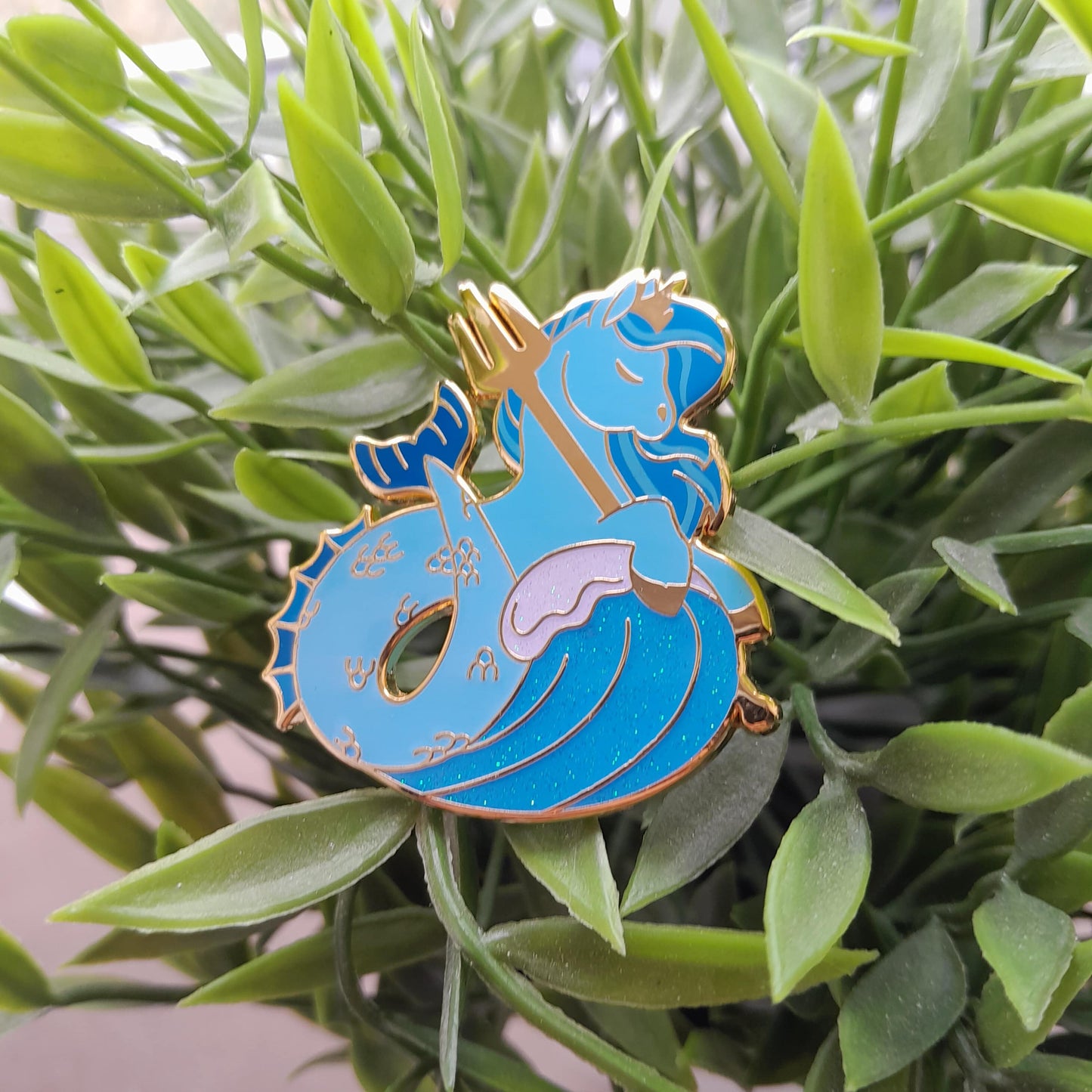 Poseidon Hippocampus // Greek God Enamel Pin