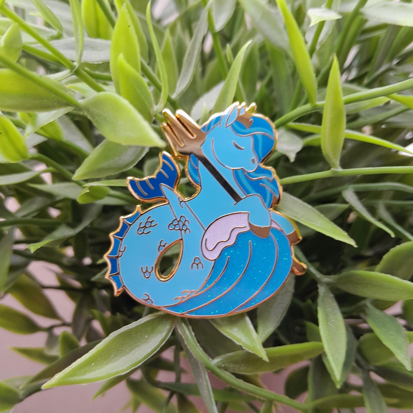 Poseidon Hippocampus // Greek God Enamel Pin