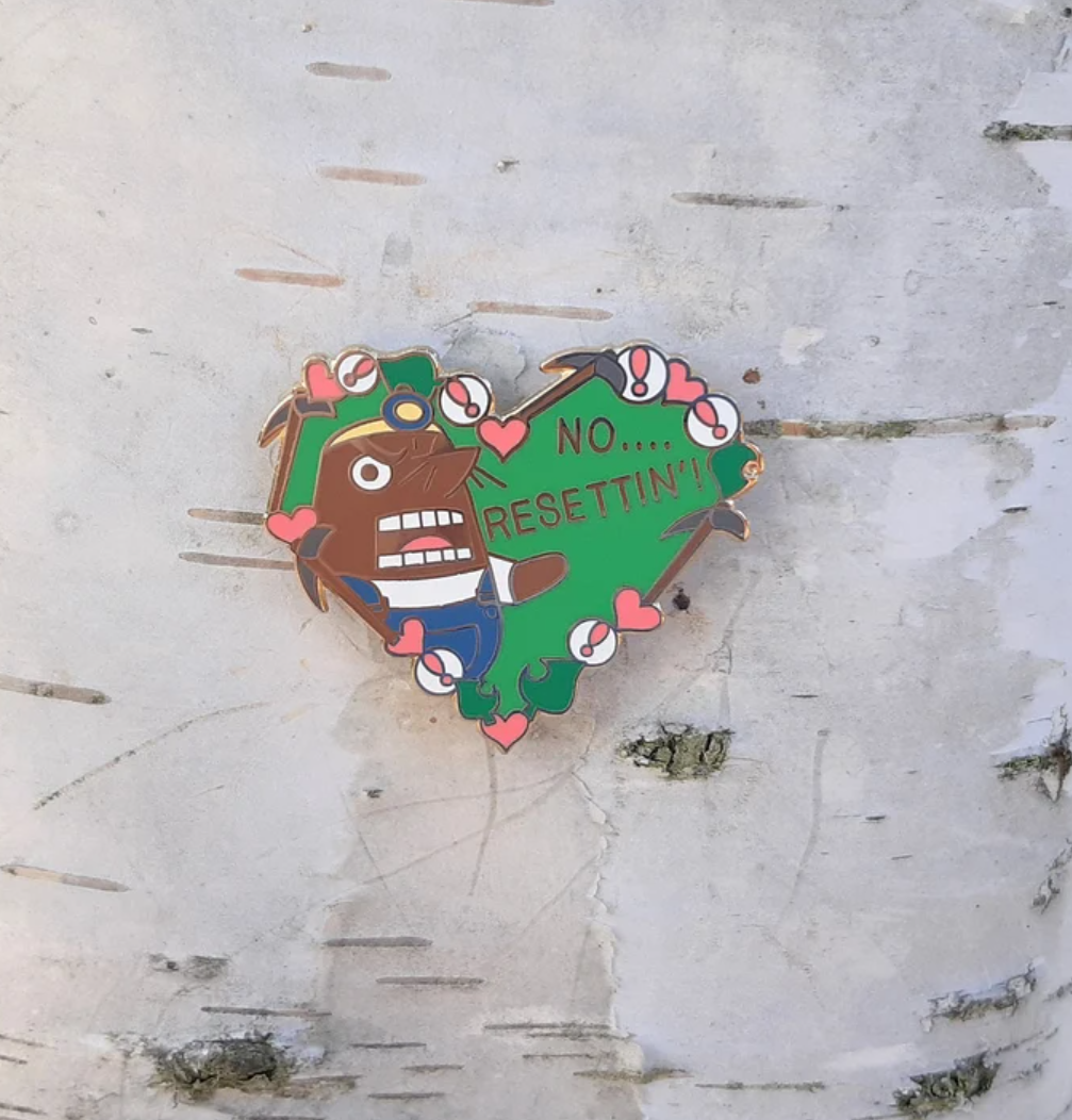 Resetti Heart // Animal Crossing Enamel Pin // Discontinued