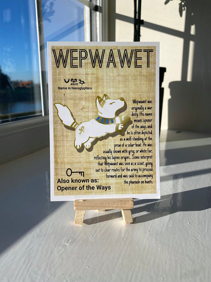 Wepwawet Postcard Print // War God // Wolf Dorable Deities // A6 Glossy // Blank Back