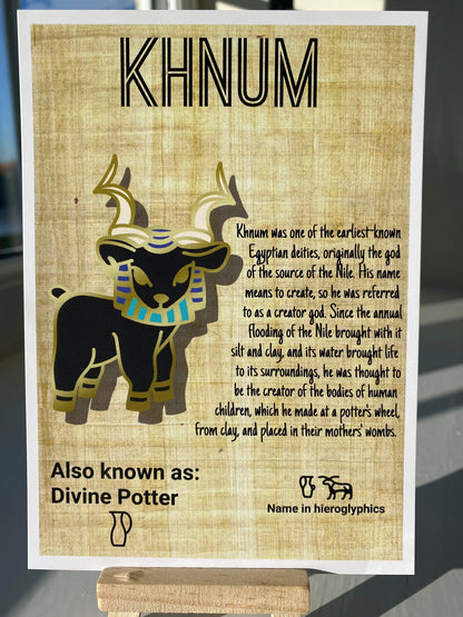 Khnum Postcard Print // Creation God // Ibex Dorable Deities // A6 Glossy // Blank Back