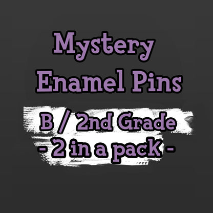 2 Mystery Pins & Sticker Bag Heat-Sealed Pouch // 2nd/B Grade Quality // Norfolk Pins // Hard Enamel Pins