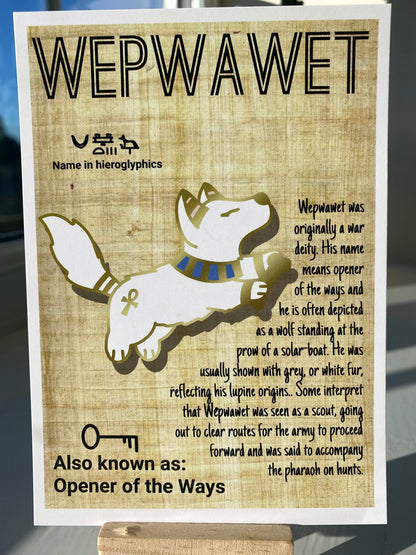 Wepwawet Postcard Print // War God // Wolf Dorable Deities // A6 Glossy // Blank Back