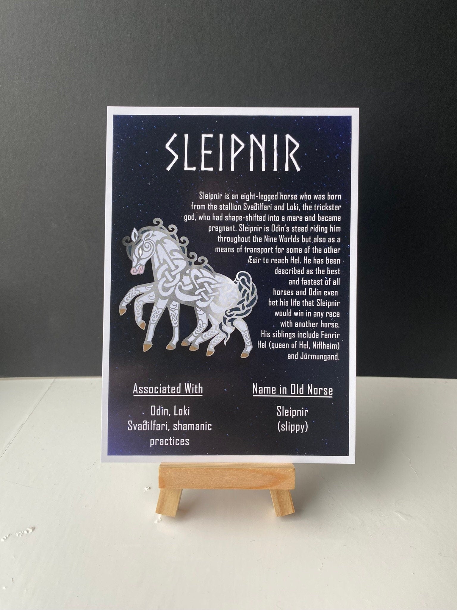 Sleipnir Postcard Print // Norse Horse // Ragnarok Series // A6 Glossy // Blank Back