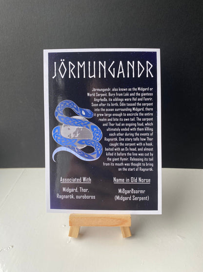 Jörmungandr Postcard Print // Norse Serpent // Ragnarok Series // A6 Glossy // Blank Back