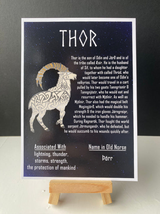 Thor Postcard Print // Norse Aesir // Ragnarok Series // A6 Glossy // Blank Back