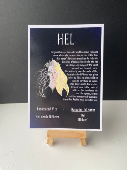 Hel Postcard Print // Norse Death // Ragnarok Series // A6 Glossy // Blank Back