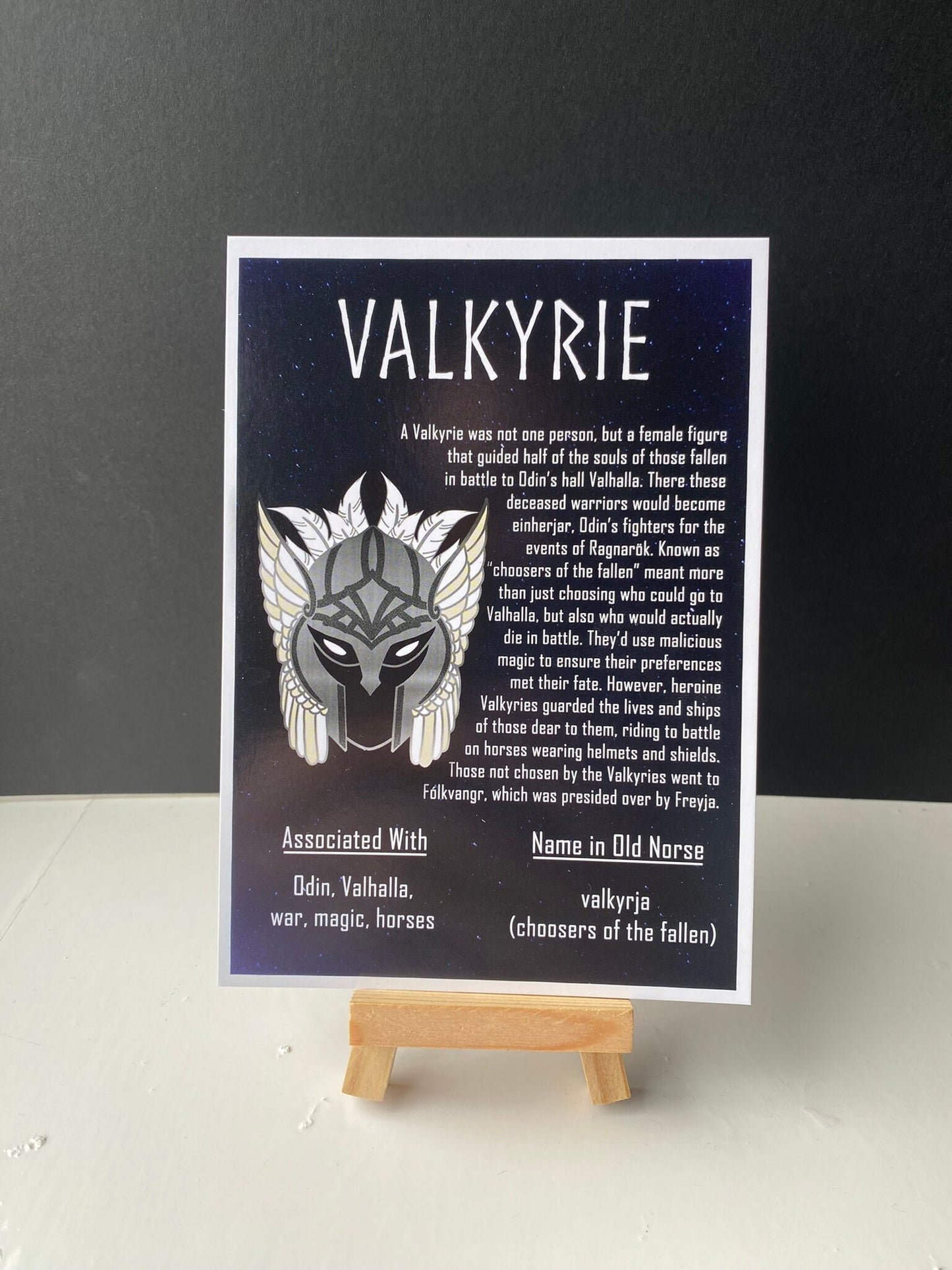 Valkyrie Postcard Print // Norse Warrior // Ragnarok Series // A6 Glossy // Blank Back